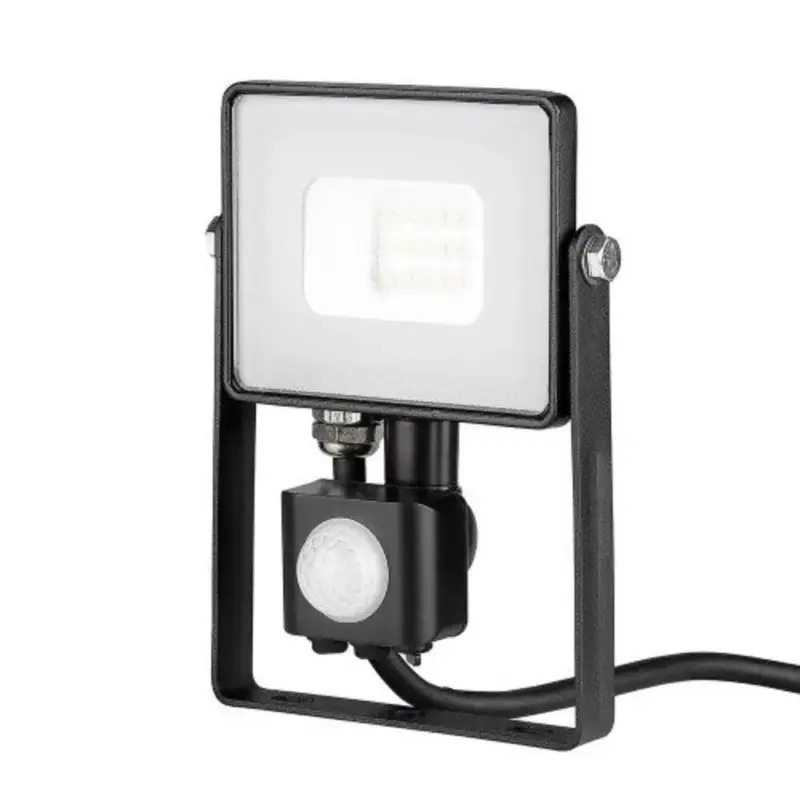 Biztonságos vásárlás LED reflektor , 10 Watt , mozgásérzékelős , természetes fehér , SAMSUNG chip , 5 év garancia , fekete