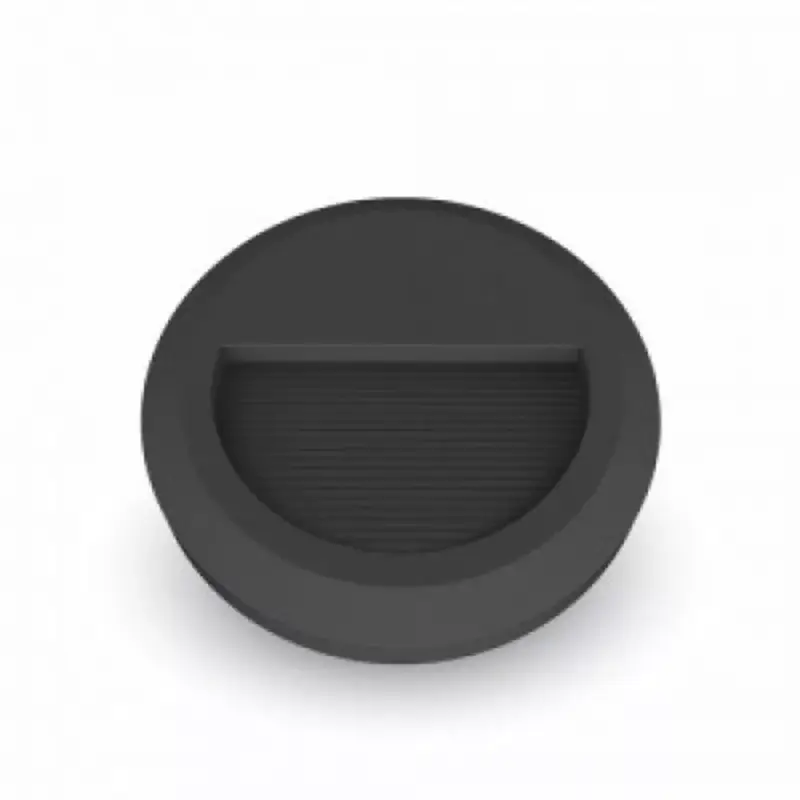 Azonnal elérhető LED lámpatest , oldalfali , kültéri , lépcsővilágító , 2W , kerek , természetes fehér , fekete , IP65
