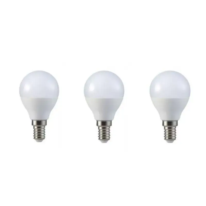 LED lámpa , égő , kis gömb , E14 foglalat , 4.5 Watt , meleg fehér , 3 darabos csomag Ajánlat