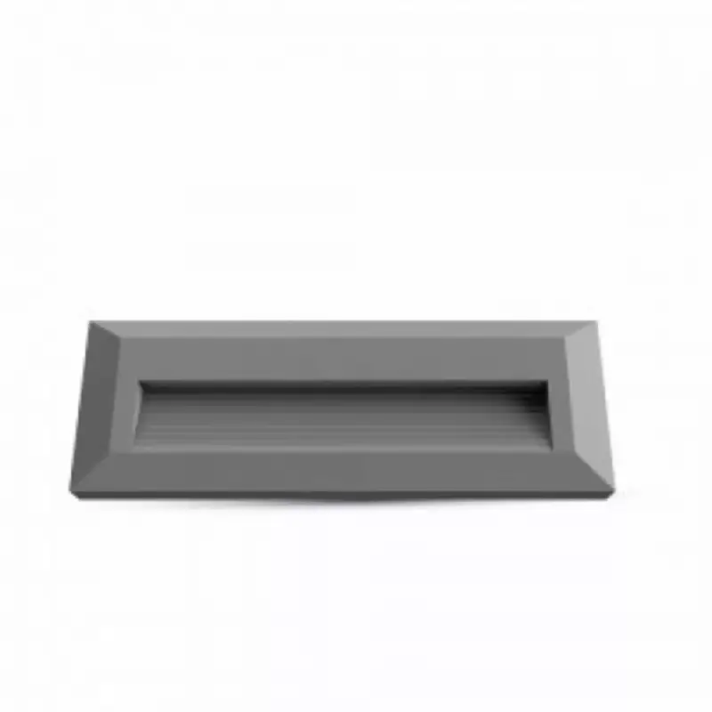 LED lámpatest , oldalfali , kültéri , lépcsővilágító , 3W , négyzet , természetes fehér , szürke , IP65 Végkiárusítás