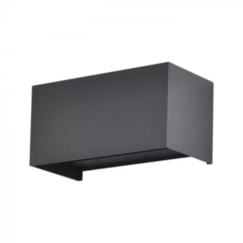 Rendeld meg most LED lámpatest , oldalfali , 24W , meleg fehér , téglalap , fekete , kültéri , IP65
