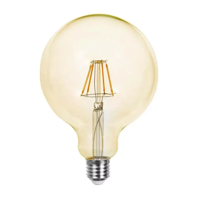 LED izzó gömb alakú E27, 12w, 2200K, meleg fehér, 1350lm, 300°, borostyán, CRI>80, V-TAC, 217456 Árengedmény