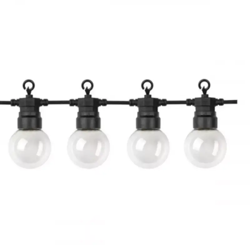 Led fényfüzér , kültéri , E27 , 10 db x 0.5W , 8 m , meleg fehér , fekete , IP65 Rendeld meg most