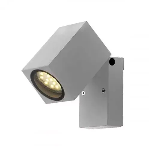 LED lámpatest , GU10-es foglalatú , oldalfali , négyzet , állítható fejű , ezüst , IP44 , Optonica Akciós ár