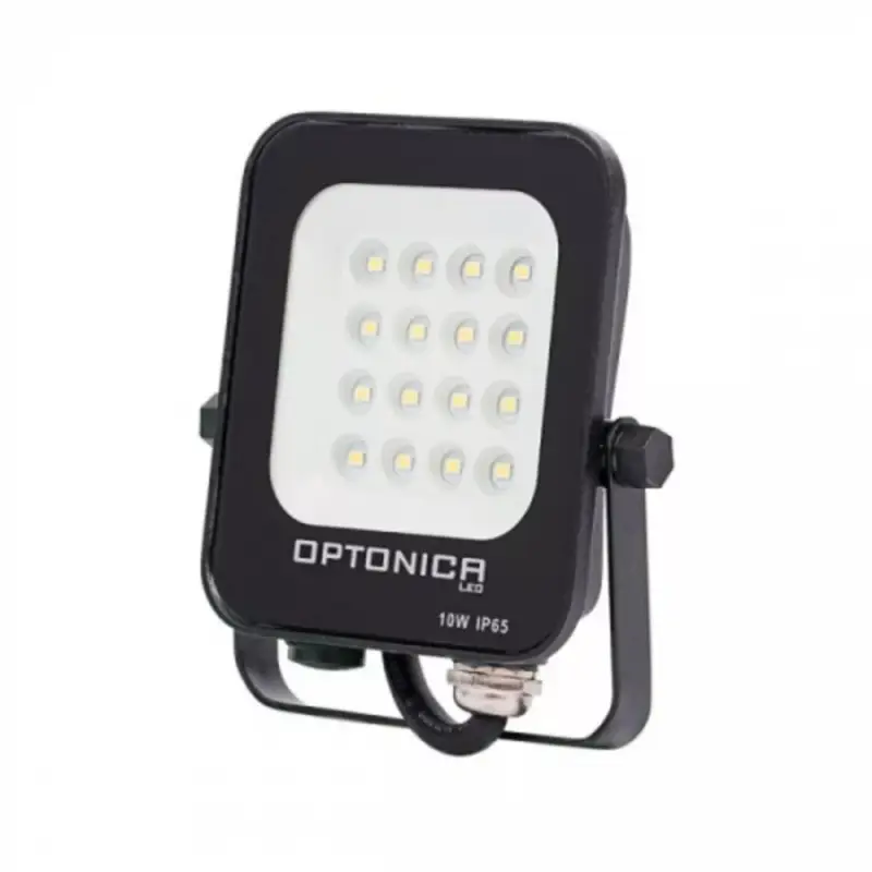 Végkiárusítás LED reflektor , 10 Watt , zöld fényű , fekete , kültéri , IP65 , Optonica