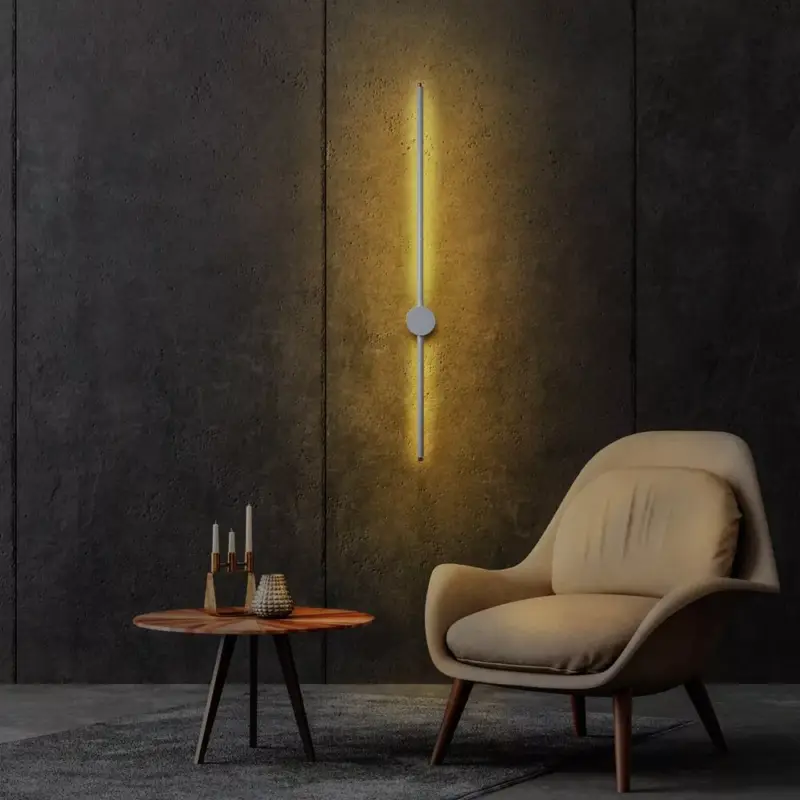 Ne maradj le Stílusos szürke fali lámpa, fém ház, 91 x 10 x 7 cm | IP20 besorolású, SMD LED 13W 3000K | Tökéletes modern nappalikba és hálószobákba, karcsú kialakítás tartós fém alaplappal