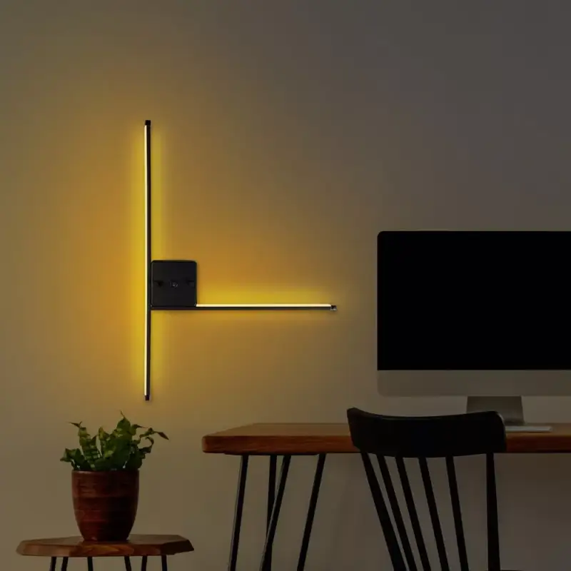 Nézd meg most Stílusos fekete fali lámpa, fém ház, 61 x 42 x 3 cm | IP20, SMD LED 14.4W 3000K | Tökéletes modern lakberendezéshez, elegáns világítási megoldás nappali- és hálószobahelyiségekbe