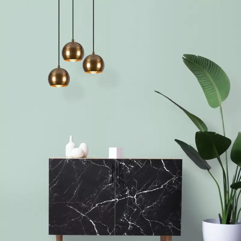 Nézd meg most Elegáns Vintage csillár, 35 cm Átmérő, 111 cm Magasság | Állítható magasságú, vastest, 3 x E27 aljzat (max. 40W) | Glam skandináv design, tökéletes nappaliba és étkezőbe, izzót nem tartalmaz