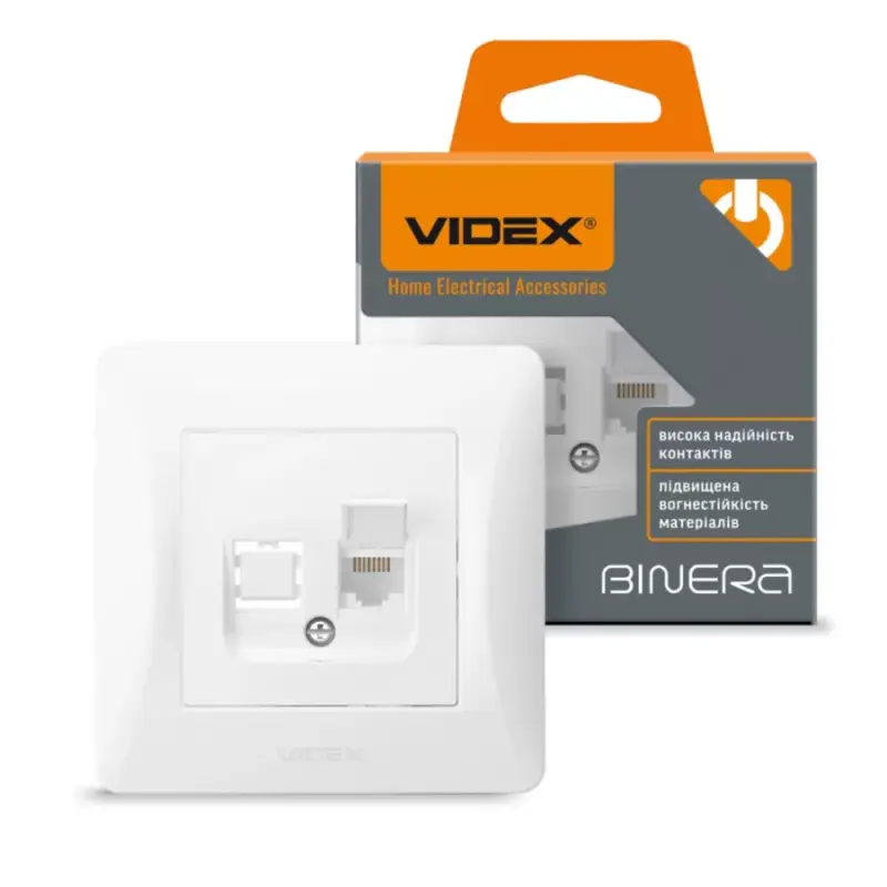 Vásárlói kedvenc Informatikai csatlakozó aljzat , CAT6 , RJ45 , süllyesztett , fehér , VIDEX , BINERA