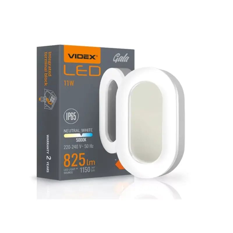 Különleges ajánlat LED lámpatest , 11W , ovális , természetes fehér , IP65 , VIDEX GAIA