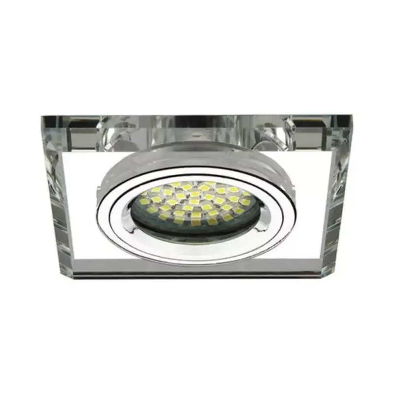 Szuper akció LED lámpatest , spot keret , GU10/MR16 , beépíthető , ezüst, üveg , MORTA , CT-DSL50-SR