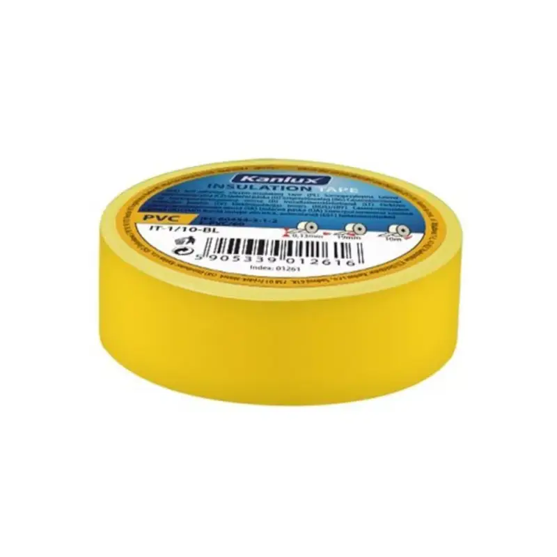 Szigetelőszalag , sárga , 20 m , 0.13 x 19 mm , Kanlux Expressz kézbesítés
