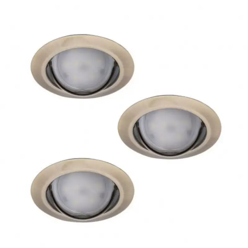 Biztonságos vásárlás LED lámpatest , spot , szett , 3 x 4.9W , GU10 , meleg fehér , beépíthető , kerek , patinált réz , KANLUX TRIBIS II