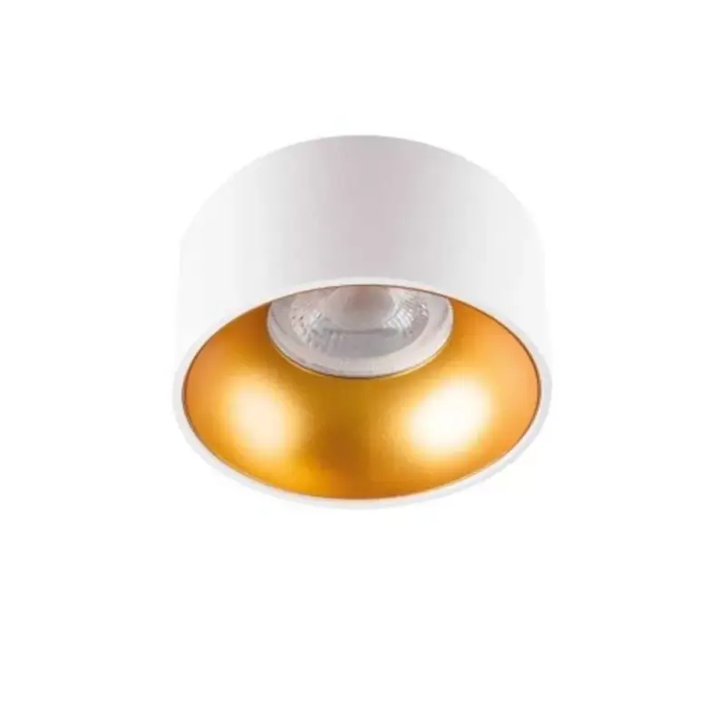 LED lámpatest , mennyezeti , spot keret , GU10 , beépíthető , fehér , arany , MINI RITI Kiárusítás