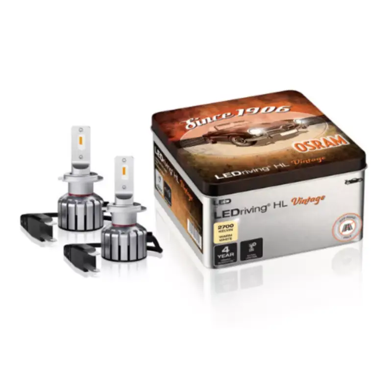 LED lámpa , égő , autó izzó , fényszóró , 2 db-os csomag , H7 , 18 Watt , meleg fehér , Plug&Play , OSRAM LEDriving , HL Vintage , OLDTIMER Vedd meg most