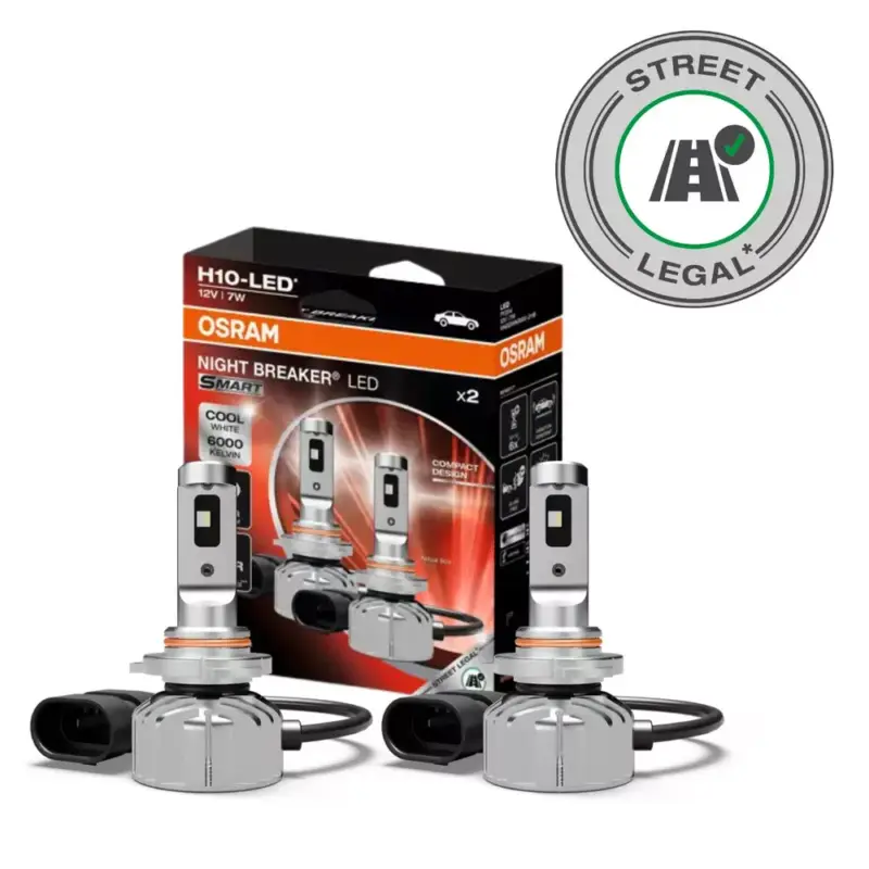 Csak ma LED lámpa , égő , autó izzó , fényszóró , ködfényszóró , 2 db-os csomag , H10 , 7Watt , hideg fehér , OSRAM LEDriving , SMART , NIGHT BREAKER , Street legal
