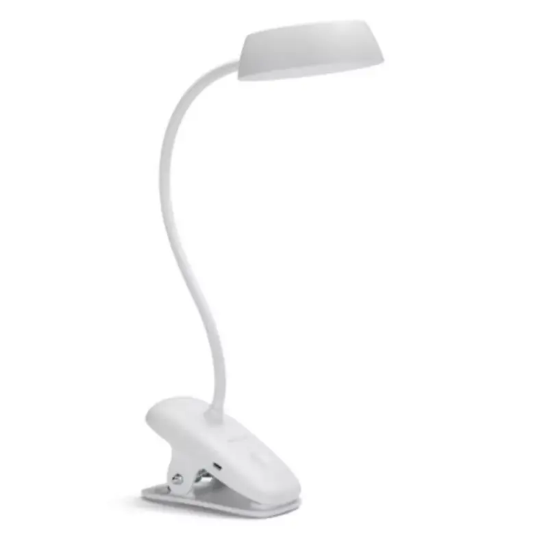 LED lámpatest , asztali , csíptetős , dimmelhető , 3W , USB , természetes fehér , fehér , Philips Expressz szállítás
