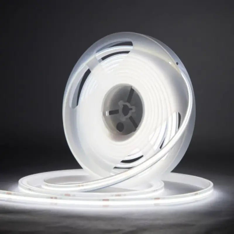 LED szalag , 12 Volt DC , COB , 300 LED/m , DOTLESS , 11 W/m , hideg fehér Szezonális akció