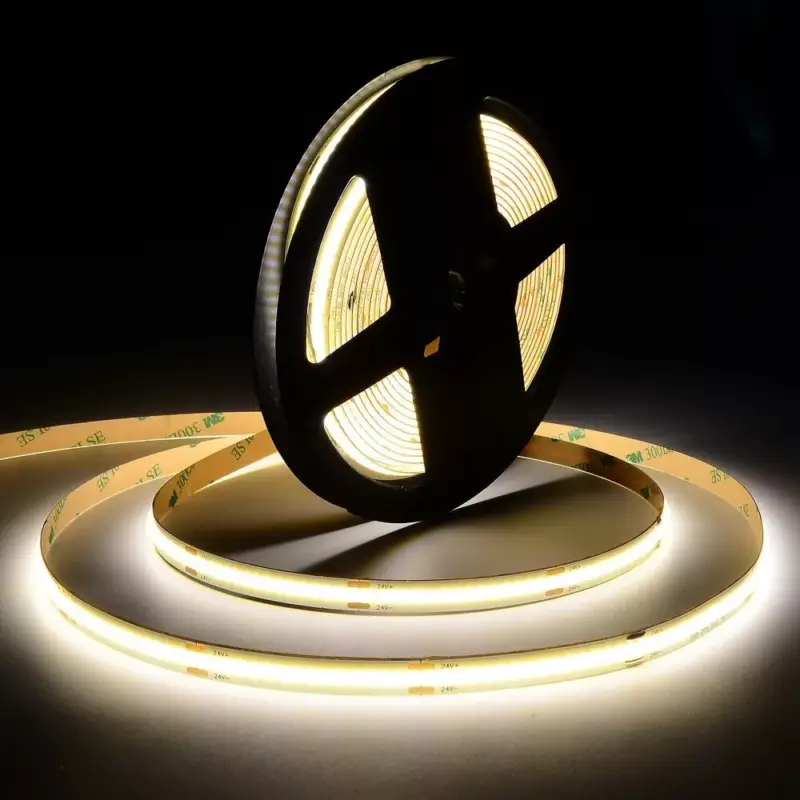 Utolsó esély MARATHON COB LED szalag , áramgenerátoros IC-vel , 24 Volt DC , 7.5W/m , 480 led/m , 8mm , >90Ra , természetes fehér , LEDISSIMO