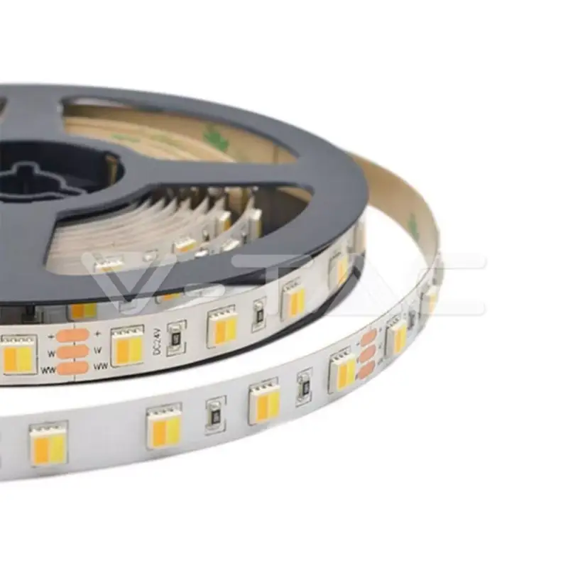5 méter LED szalag , 24 Volt DC , 2835 , CCT , 120 led/m , 14V , IP65 - 5 MÉTERES TEKERCSBEN Végkiárusítás