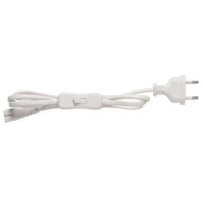 Vedd meg most Hálózati betápkábel , kapcsolóval , dugvillás , 1.5 méter , T5 LED lámpatestekhez