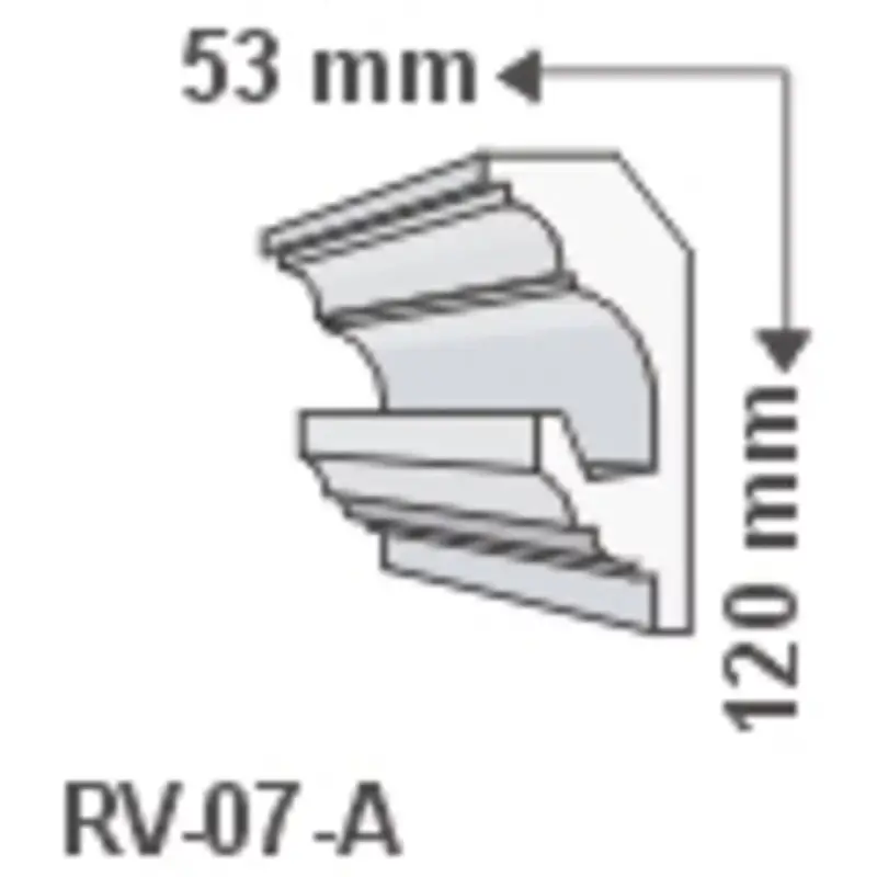 RV-07/A , Rejtett világítás díszléc , holker , 1.25 m/db Vásárlói kedvenc