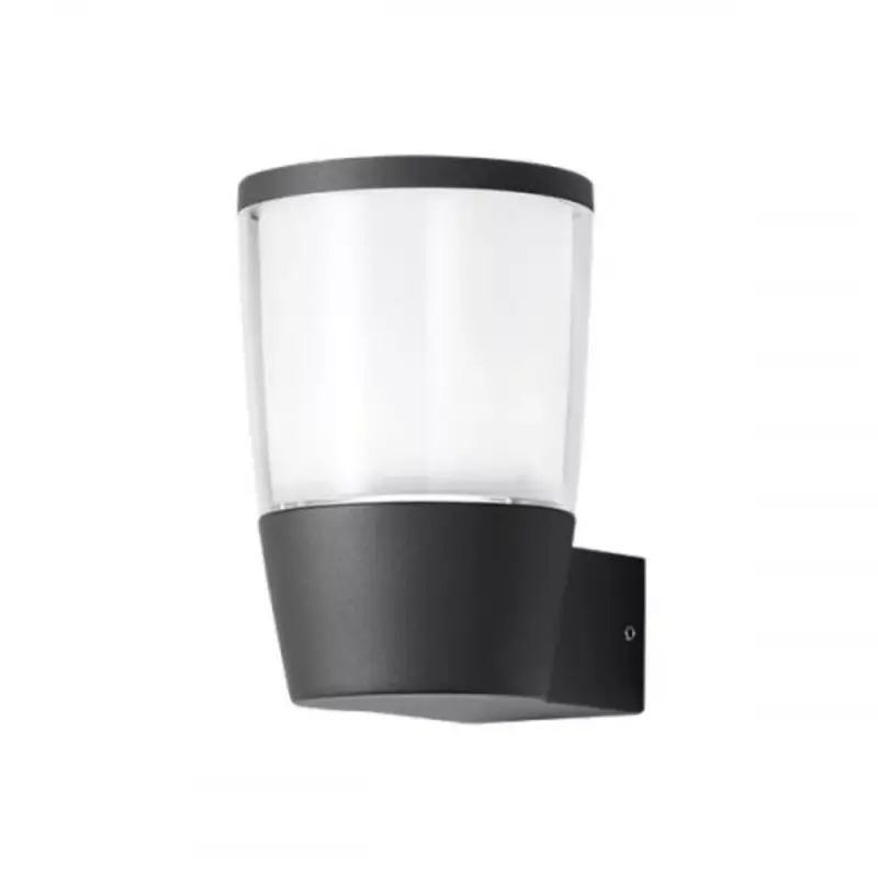 LED lámpatest , oldalfali , 7 W , meleg fehér , fekete , kültéri , IP54 Expressz szállítás