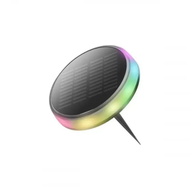 Kihagyhatatlan ajánlat LED lámpatest , földbe szúrható , kerek , napelemes , RGB , kültéri , IP65