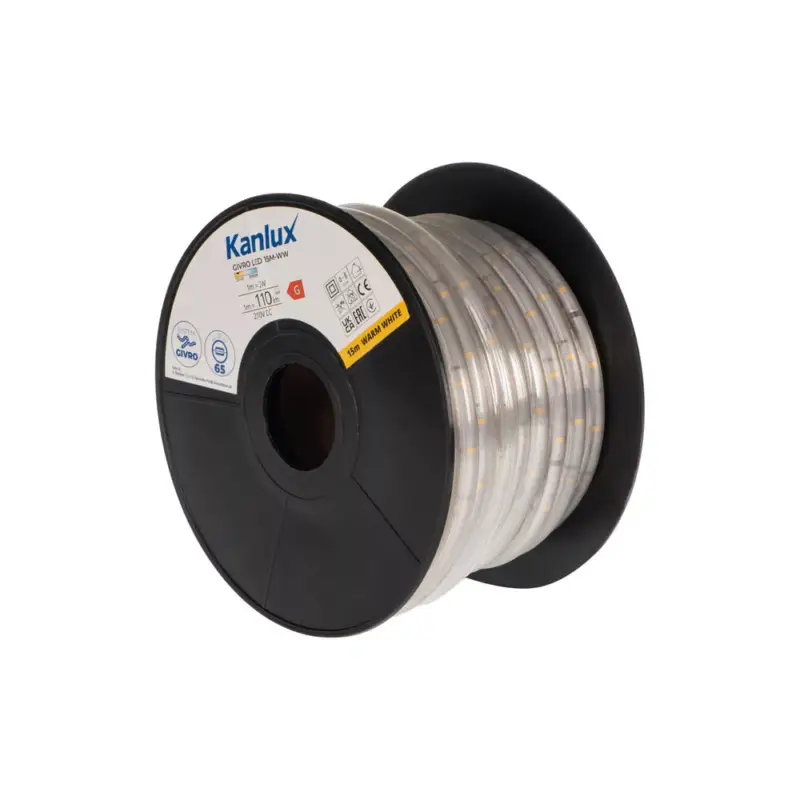 GIVRO LED, 15M, meleg fehér, fényslag, IP65, 120lm/m, UV védett, KANLUX Outlet