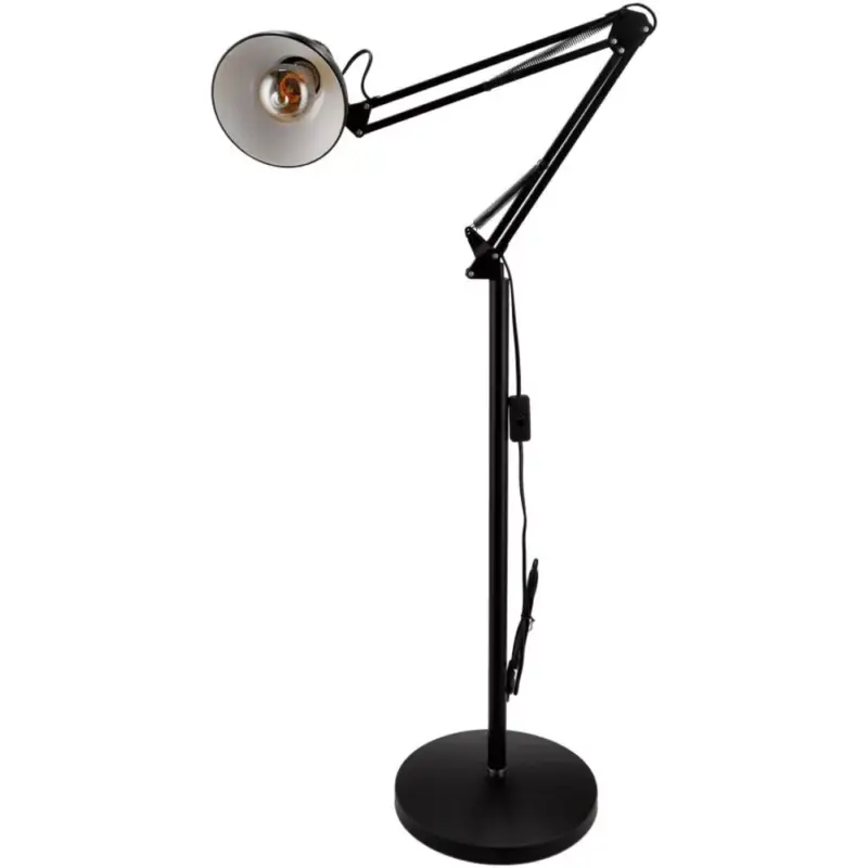 LED lámpa ,állólámpa , állítható magasság , E27-es foglalattal , befogótalppal , fekete , Berge Berlin Expressz kézbesítés