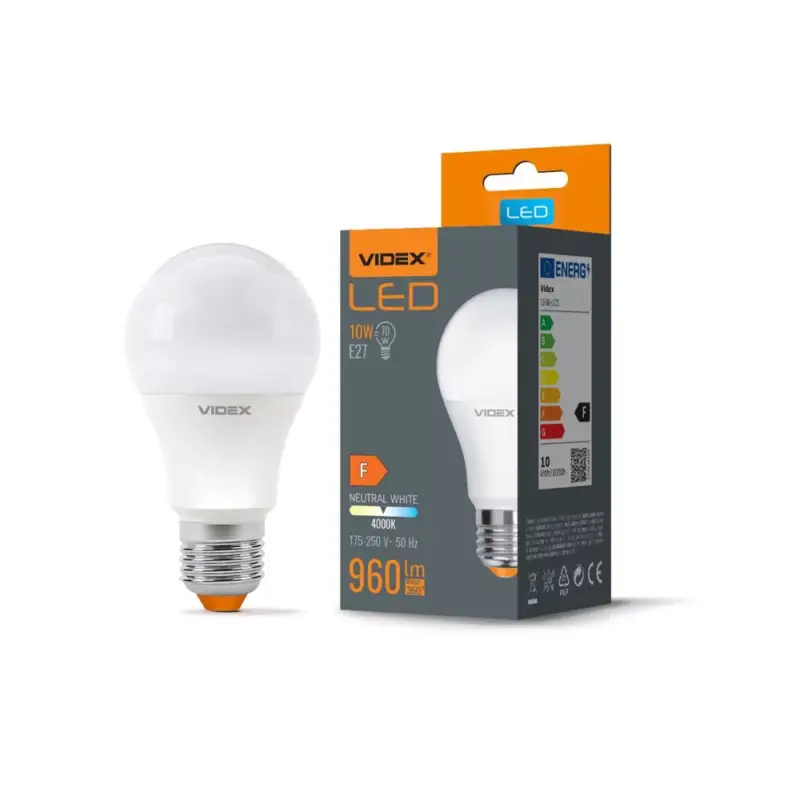 Videx A60 LED izzó 10 W-os natúr fehér E27-es foglalattal Árcsökkenés