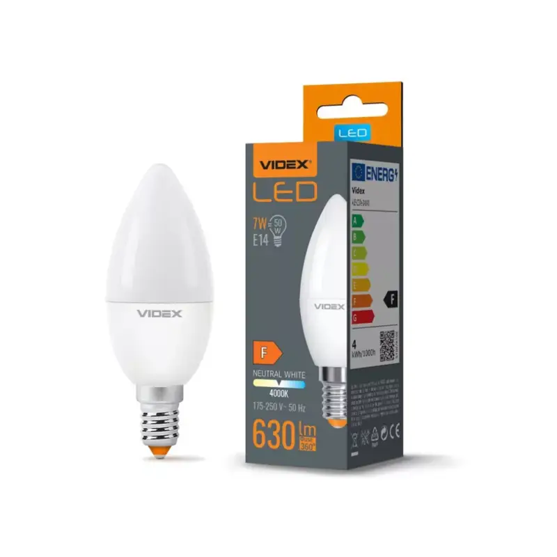 Azonnal elérhető Videx C37 LED izzó 7 W-os natúr fehér E14-es foglalattal