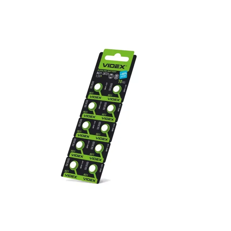 Legkelendőbb Videx AG11/LR721 20mAh alkáli gombelem (darabár min. rendelhető mennyiség 10 db)
