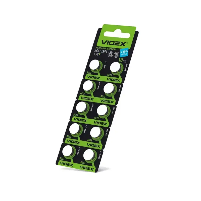 Videx AG13/LR44 158mAh alkáli gombelem (darabár min. rendelhető mennyiség 10 db) Azonnali szállítás