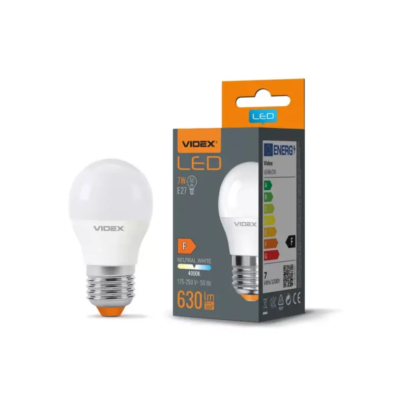 Videx G45 LED izzó 7 W-os natúr fehér E27-es foglalattal Árengedmény