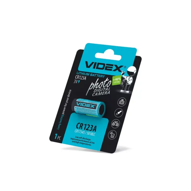Népszerű Videx CR123A Li-ion elem 1db/ csomag