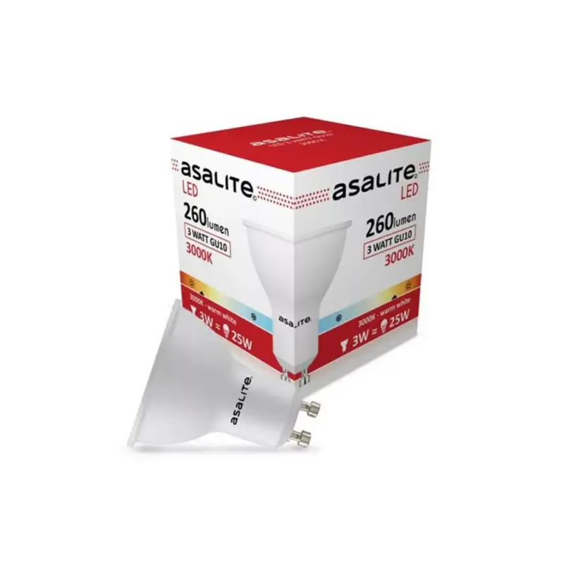 Exkluzív ajánlat Asalite LED Izzó GU10 spot 3W 3000K (260 lumen)
