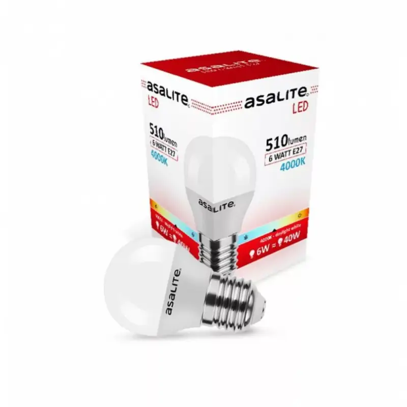 Ajánlat Asalite LED Izzó G45 mini gömb E27 6W 4000K (510 lumen)