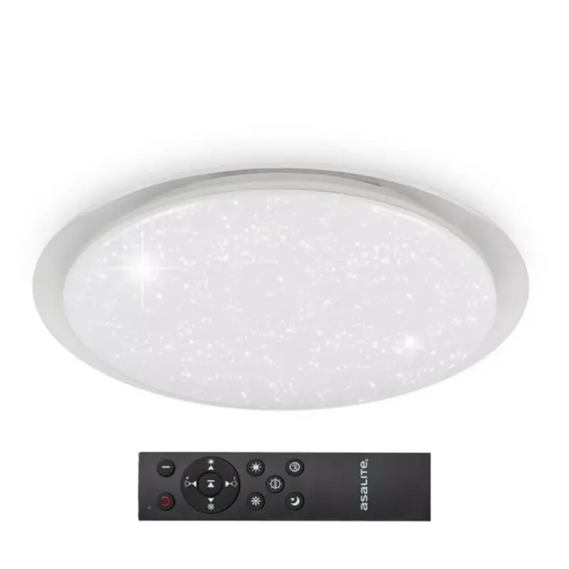 Különleges ajánlat Asalite LED Mennyezeti Lámpa EMMA 72W 3000K, 4000K, 6500K (6120 lumen) Kerek, Csillagos + Távirányító CCT