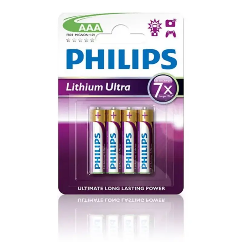 Végkiárusítás Philips Lítium Ultra Mikro Elem AAA (FR03LB4A/10) (1,5V) B4