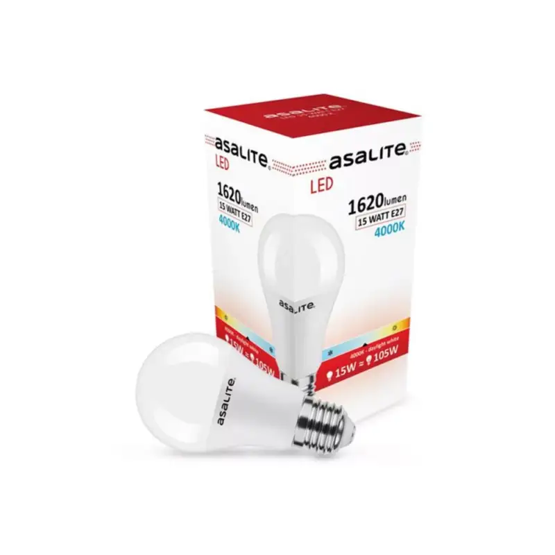 Szezonális akció Asalite LED Izzó A65 gömb E27 15W 4000K (1620 lumen)