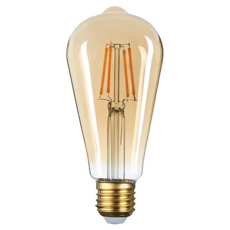 Nézd meg most LED gyertya st64 arany üveg, 8W, 2500K, meleg fehér, E27, 700 lm, Optonica, 1305