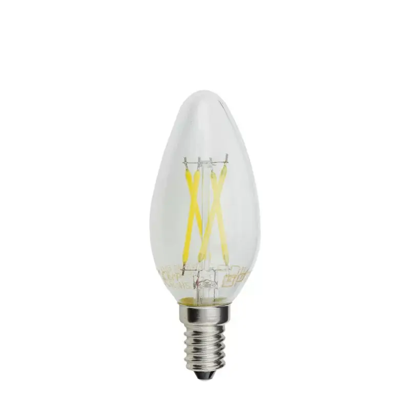Expressz szállítás LED izzószálas gyertyaizzó c35 E14, szabályozható fényerővel, 4W, 4000K, természetes fehér, dimmelhető, 400 lm, Optonica, 1469