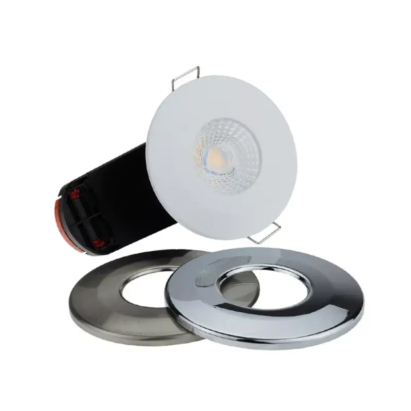 LED tűzálló lámpatest cserélhető kerettel, 6W, 4000K, természetes fehér, dimmelhető, 570 lm, fekete, IP65, Optonica, 5042 Ajánlat