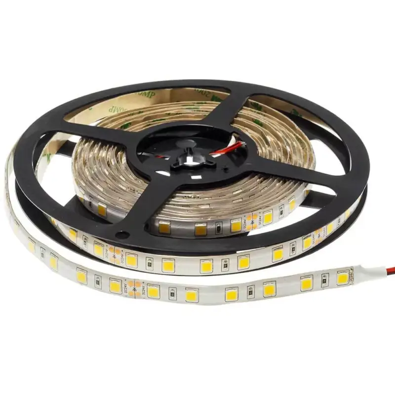 LED szalag 5050 24v vízálló professzionális kiadás, 14,4W, 6000K, hideg fehér, dimmelhető, 600 lm, IP54, Optonica, 4853 Azonnal elérhető
