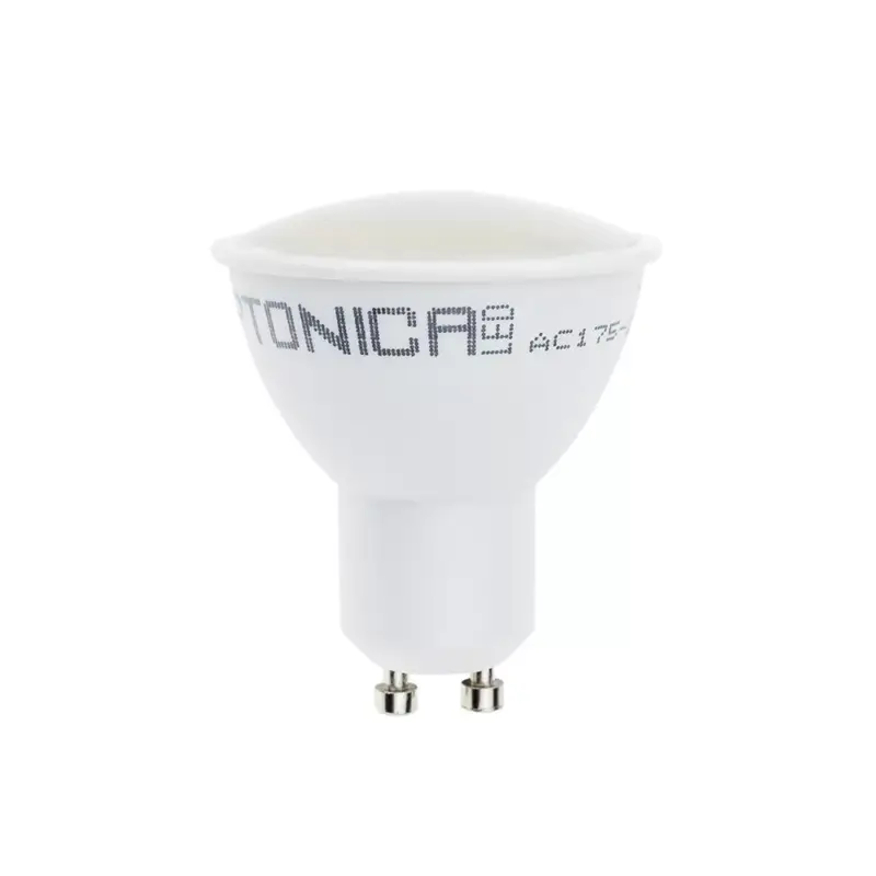 LED spotlámpa GU10 110° 5 év garancia, 7W, 6000K, hideg fehér, 600 lm, fehér, Optonica, 1772 Legnépszerűbb