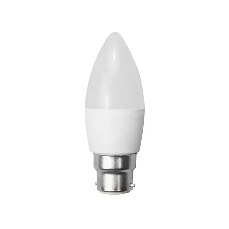 LED gyertya c37 B22, 6W, 2700K, meleg fehér, 480 lm, fehér, Optonica, 1952 Újdonság