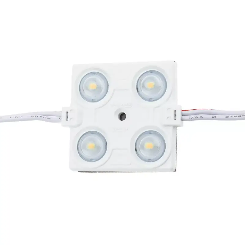 Vásárlói kedvenc LED lencse modul 4 2835 vízálló, 2,4W, 3000K, meleg fehér, dimmelhető, 240 lm, IP65, Optonica, 4562