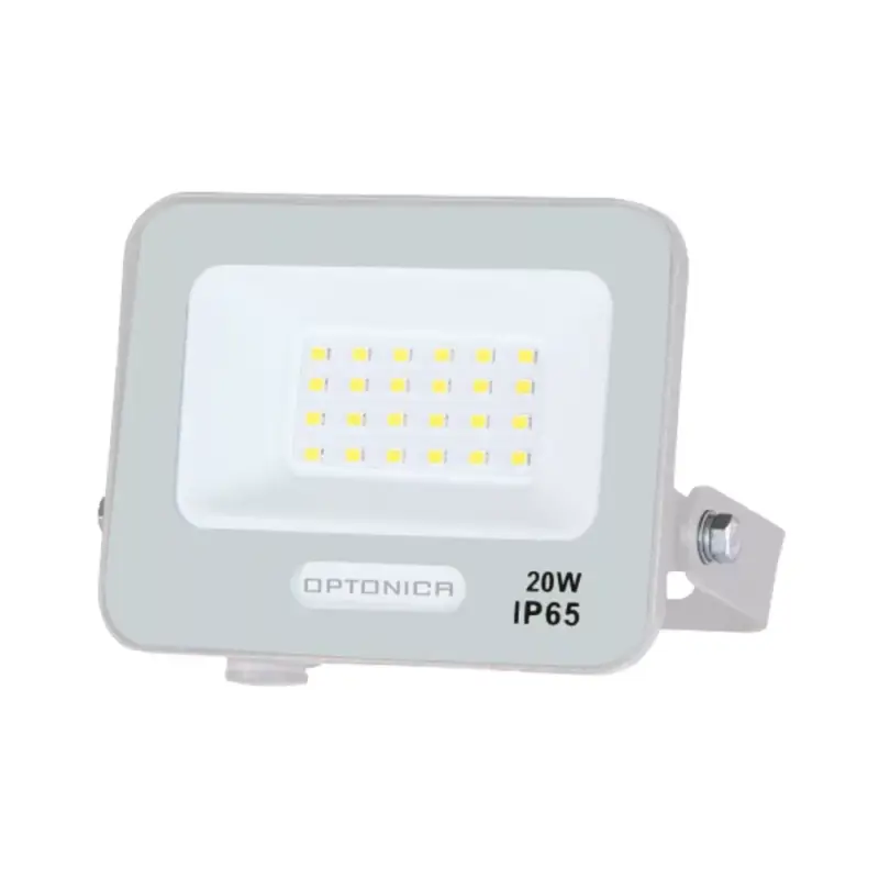 LED smd reflektor fehértel, IP65-ös kivitelben, 15 cm-es kábellel, 20W, 6000K, hideg fehér, 1800 lm, Optonica, 15804 Csak ma