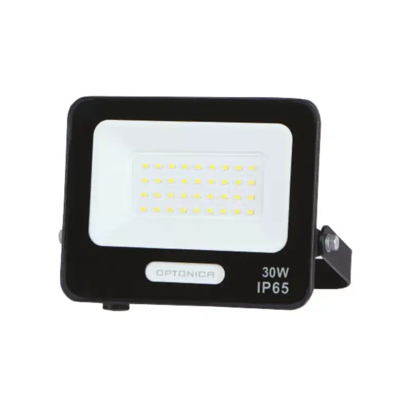 LED smd reflektor, fekete, IP65, 15 cm-es kábellel, 30W, 3000K, meleg fehér, 2700 lm, Optonica, 15824 Utolsó esély